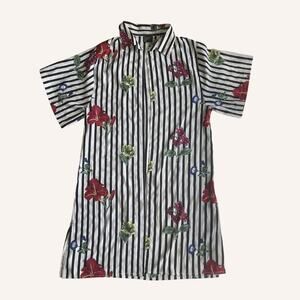 FREE PRESS Nordstrom Rack swimsuit beach cover up, one size stripes floral